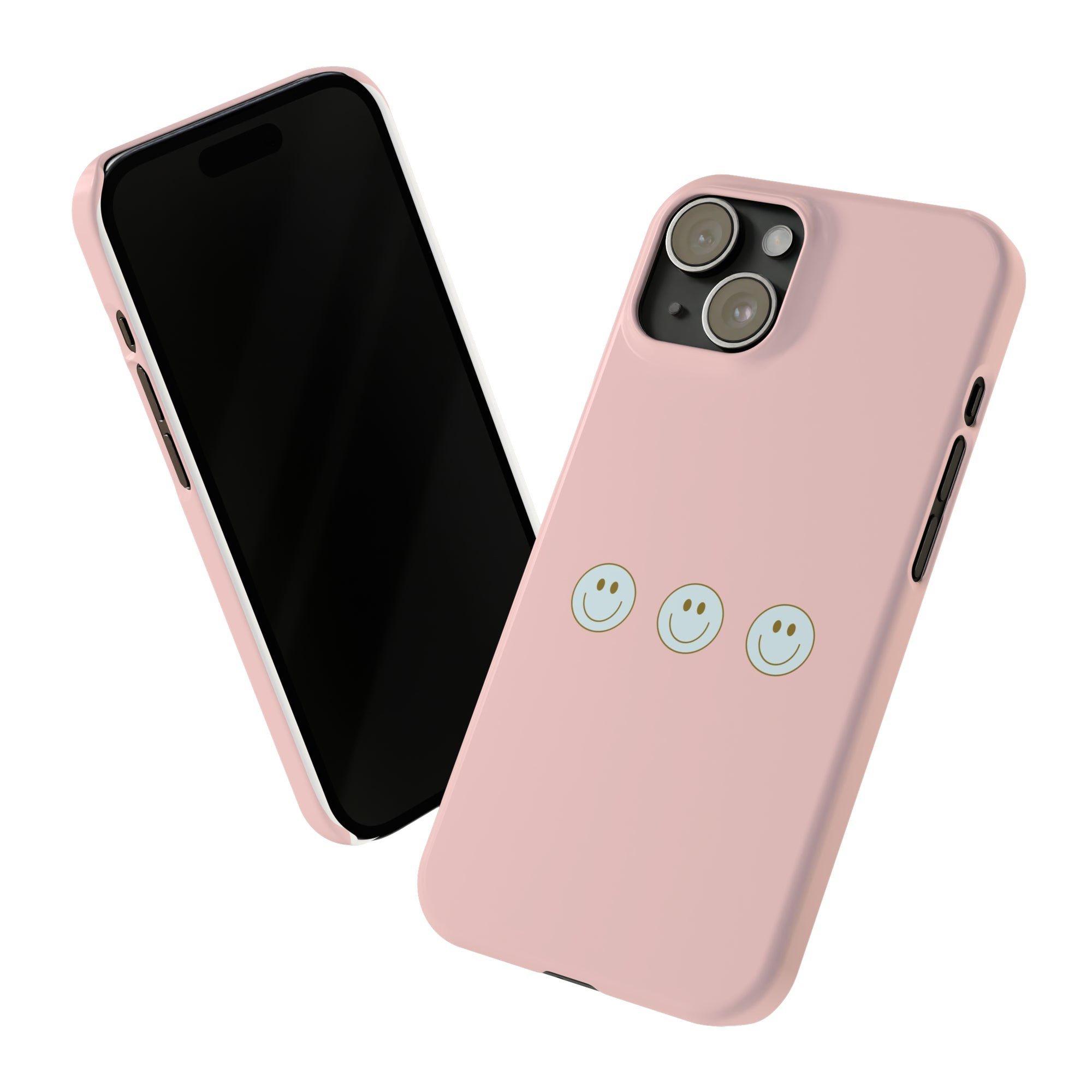 Slim Smiley Phone Case in Pink