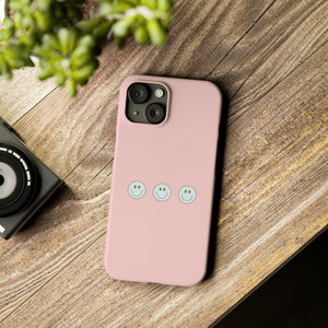 Slim Smiley Phone Case in Pink