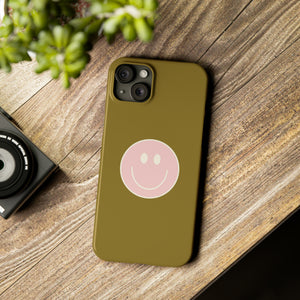 Slim Smile Phone Case in Olive