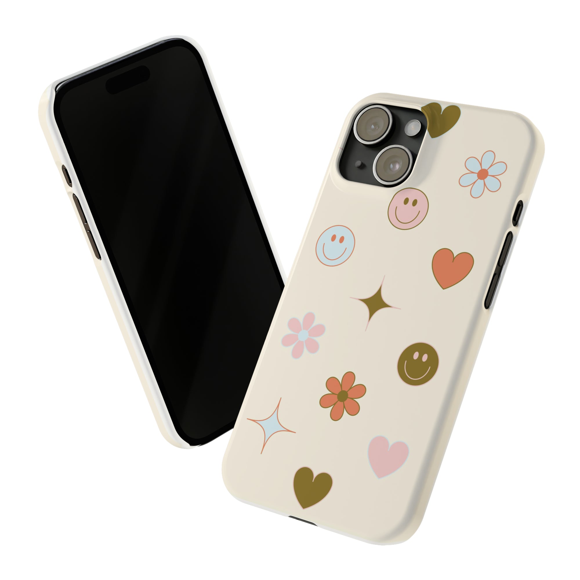 Slim Icon Phone Case in Cream