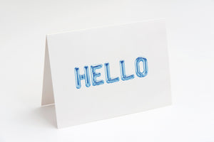'Hello' Balloon Card Set