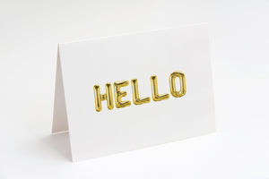 'Hello' Balloon Card Set