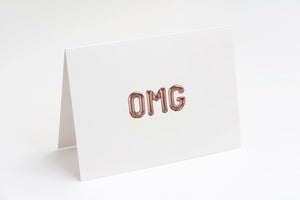 'OMG' Balloon Card Set
