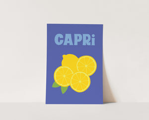 Capri Print in Cyan