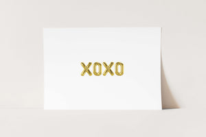'XOXO' Balloon Print in Gold